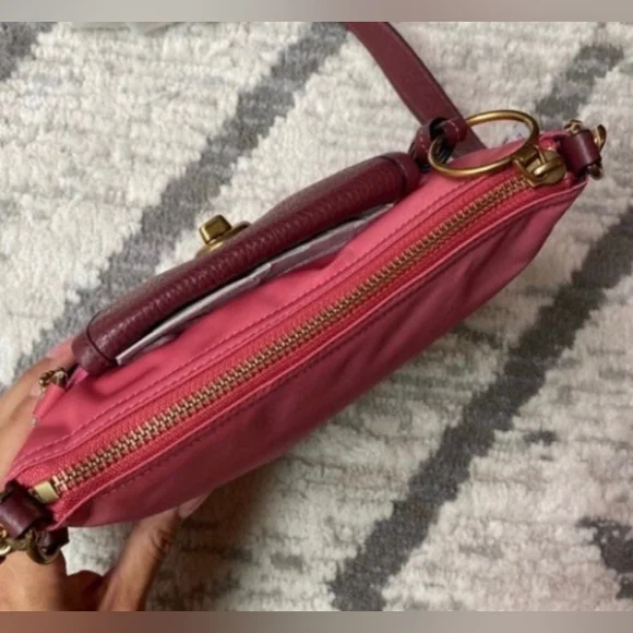 Coach Colorblock Nylon Cargo Crossbody (Orchid Multi) Nwt!💖 - Picture 3 of 7